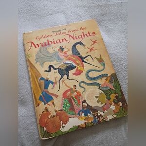 Vintage Tenggren Golden Tales from Arabian Nights 1957 Giant Book